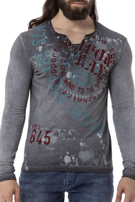 Longsleeve Cipo and Baxx CL512 Grey