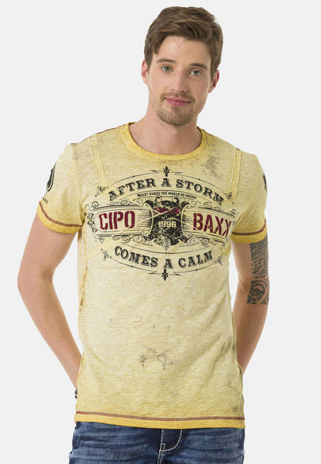 Koszulka CIPO BAXX CT703 Yellow