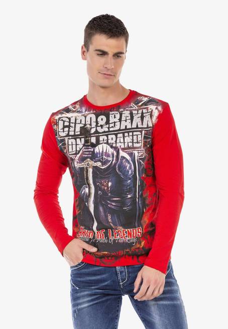 Longsleeve Cipo and Baxx CL 452 RED