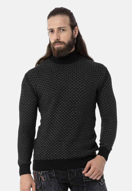 Sweter męski Cipo and Baxx CP274 Black